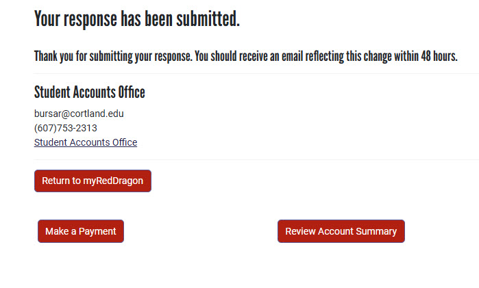 Response Submitted Confirmation